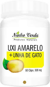 Uxi Amarelo + Unha de Gato - 60 cápsulas - 500 mg